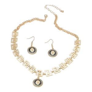 Elegant Gold and Black Jewelry Set